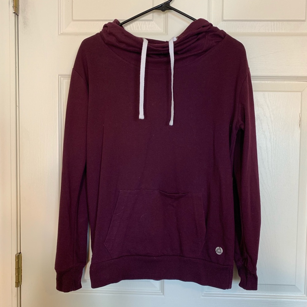 Maroon Cowl Neck Hoodie